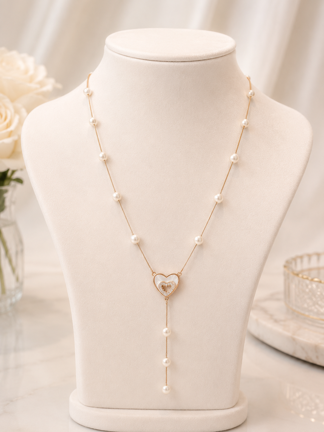 Pearl Heart Necklace