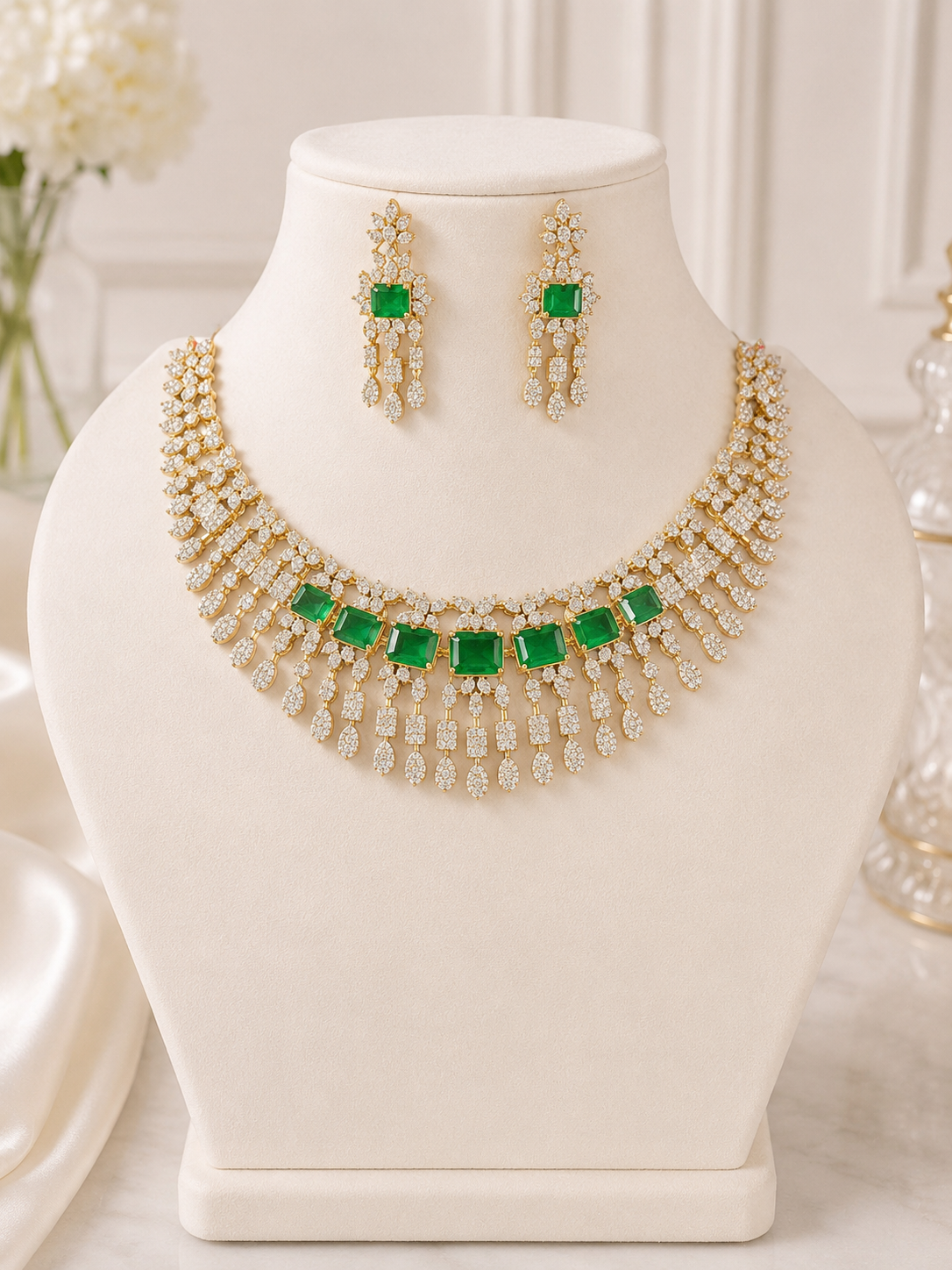 Imperial Green Necklace Set