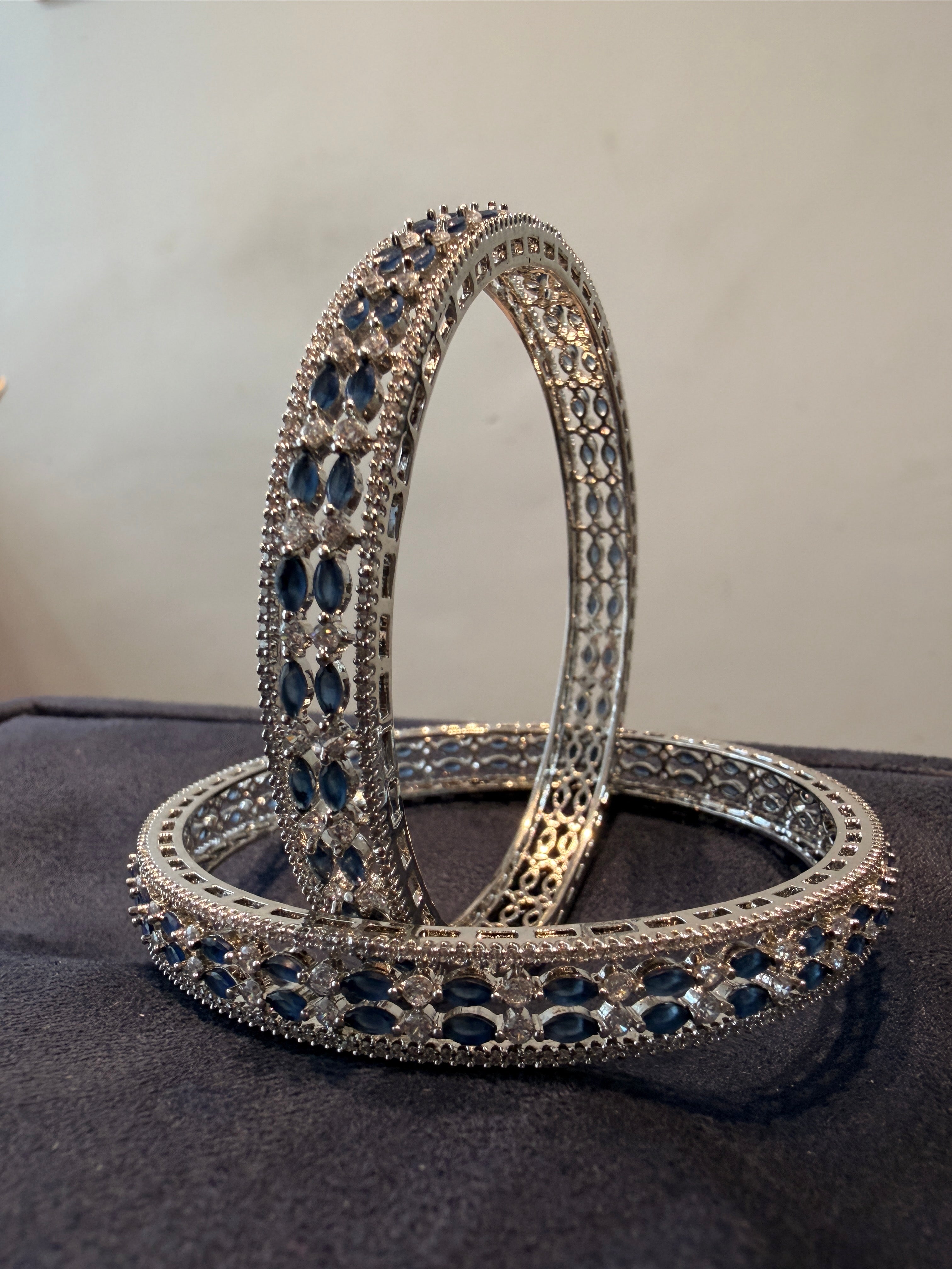 Blue Sparkle Bangles