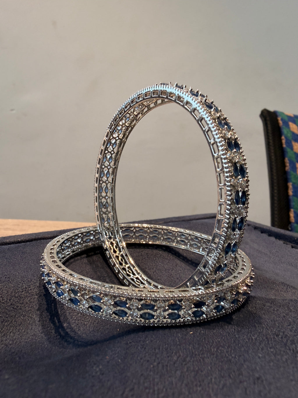 Blue Sparkle Bangles