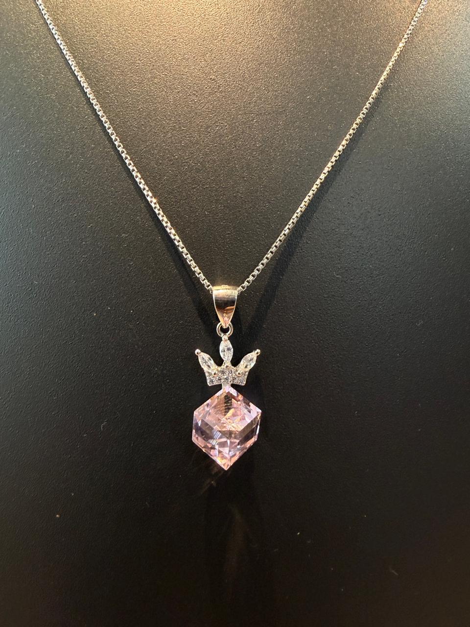 Pink Drop Necklace Set