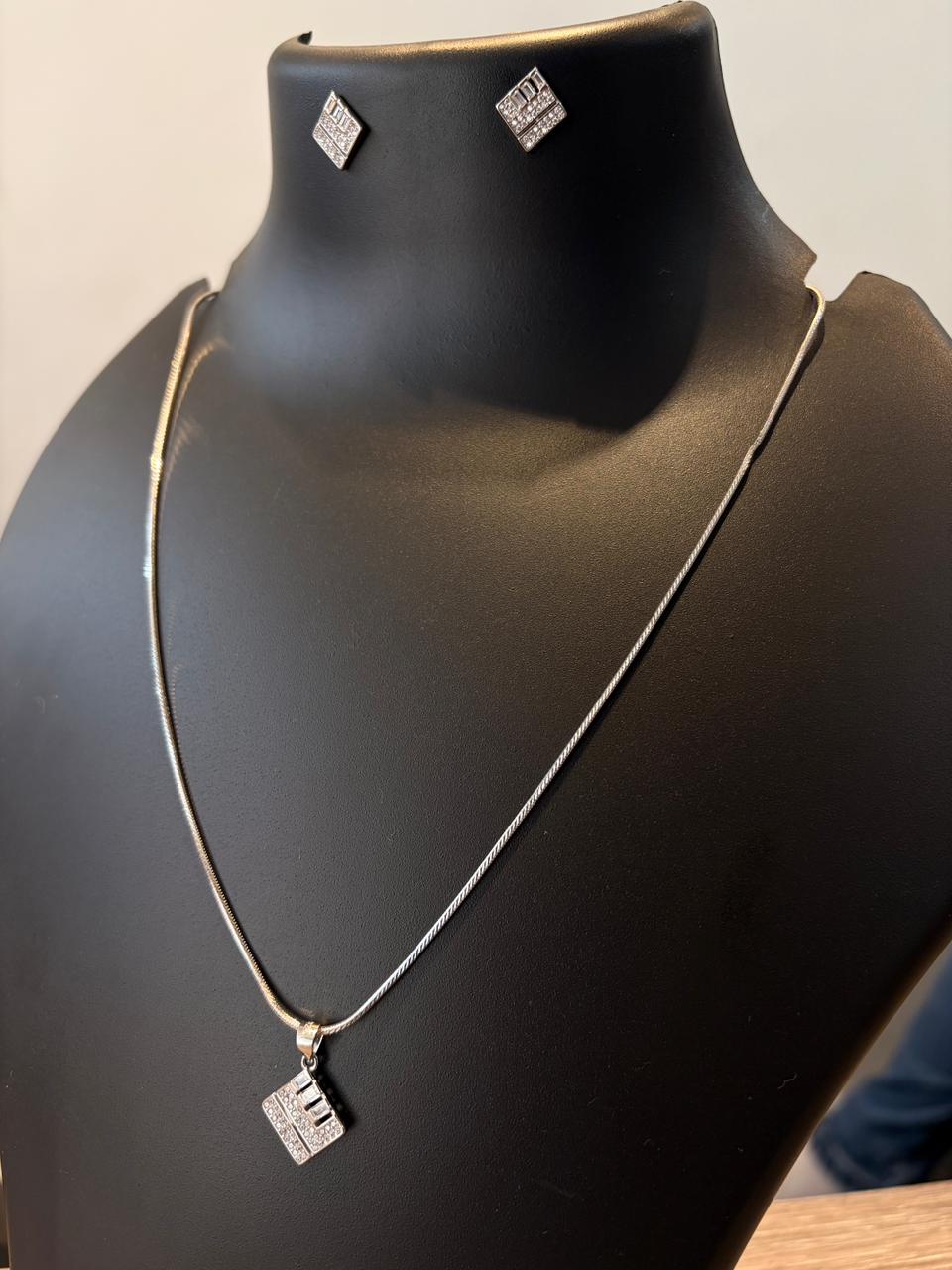 Moonlit Square Necklace Set